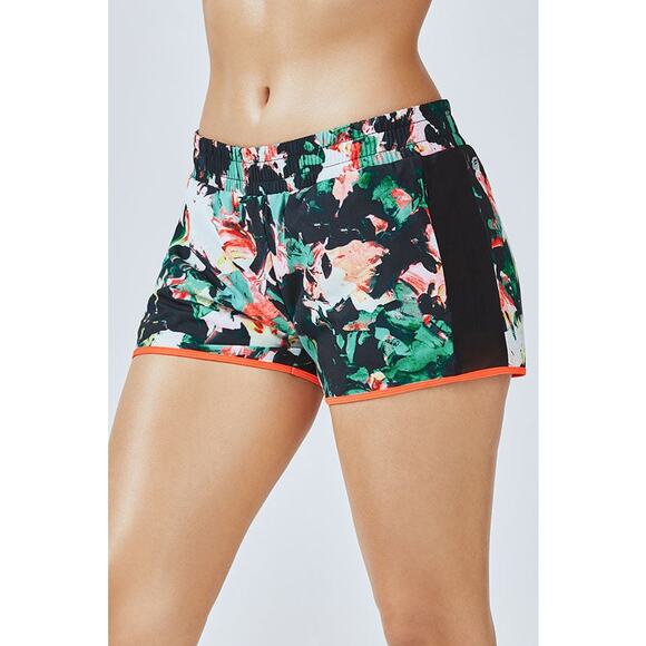 Fabletics Paintbrush Floral Lined Fallon Activewear Athletic Shorts Women's XL - Picture 1 of 6